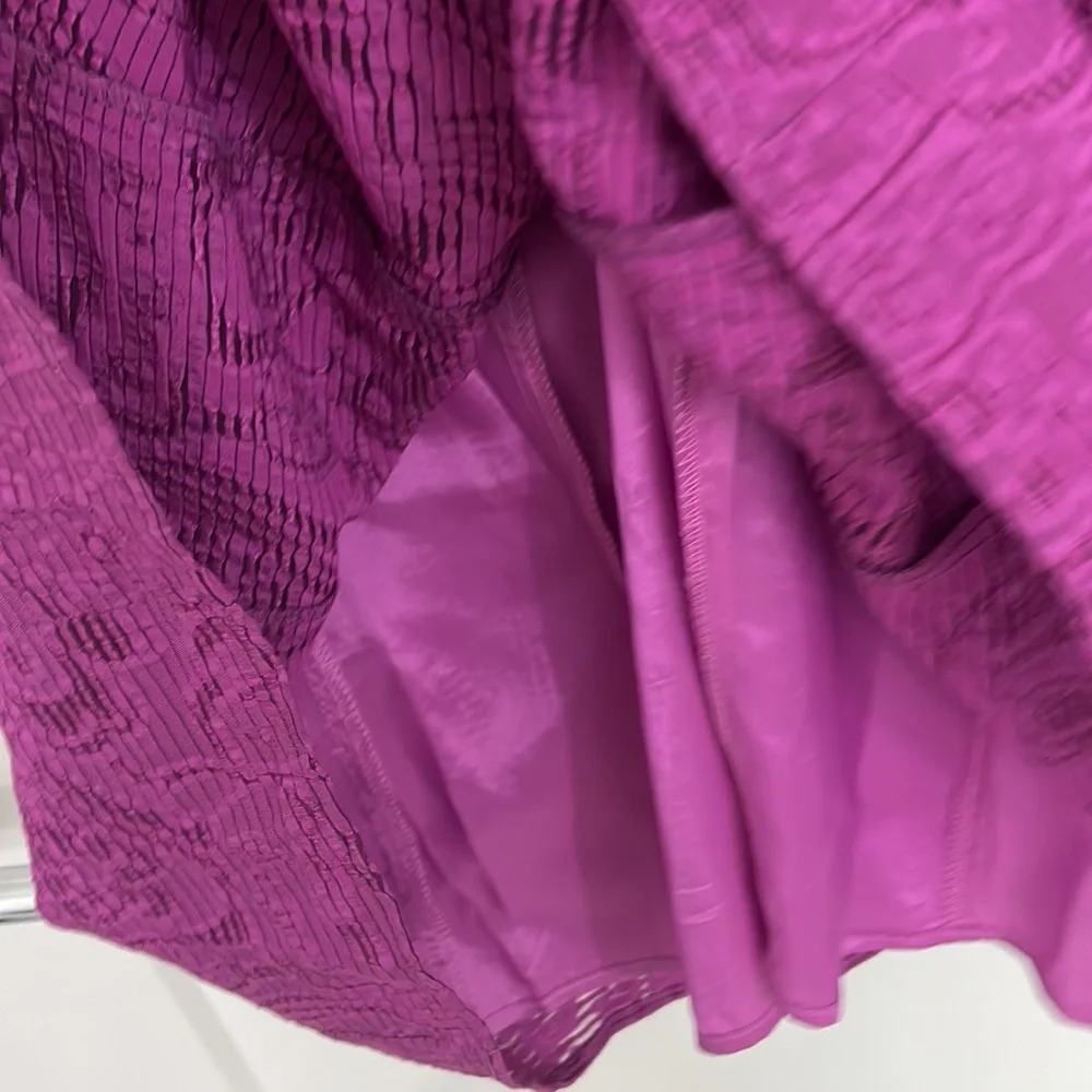 Nanette Lepore Size 6 Purple Halter A-Line Sun Dress with Pockets - Picture 8 of 14